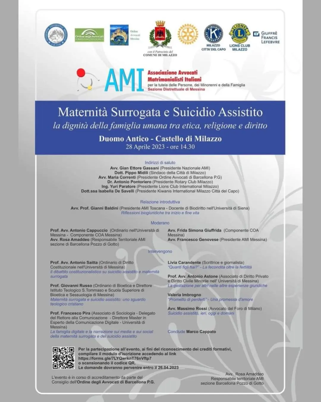 Convegno "Maternità Surrogata ed il Suicidio Assistito"