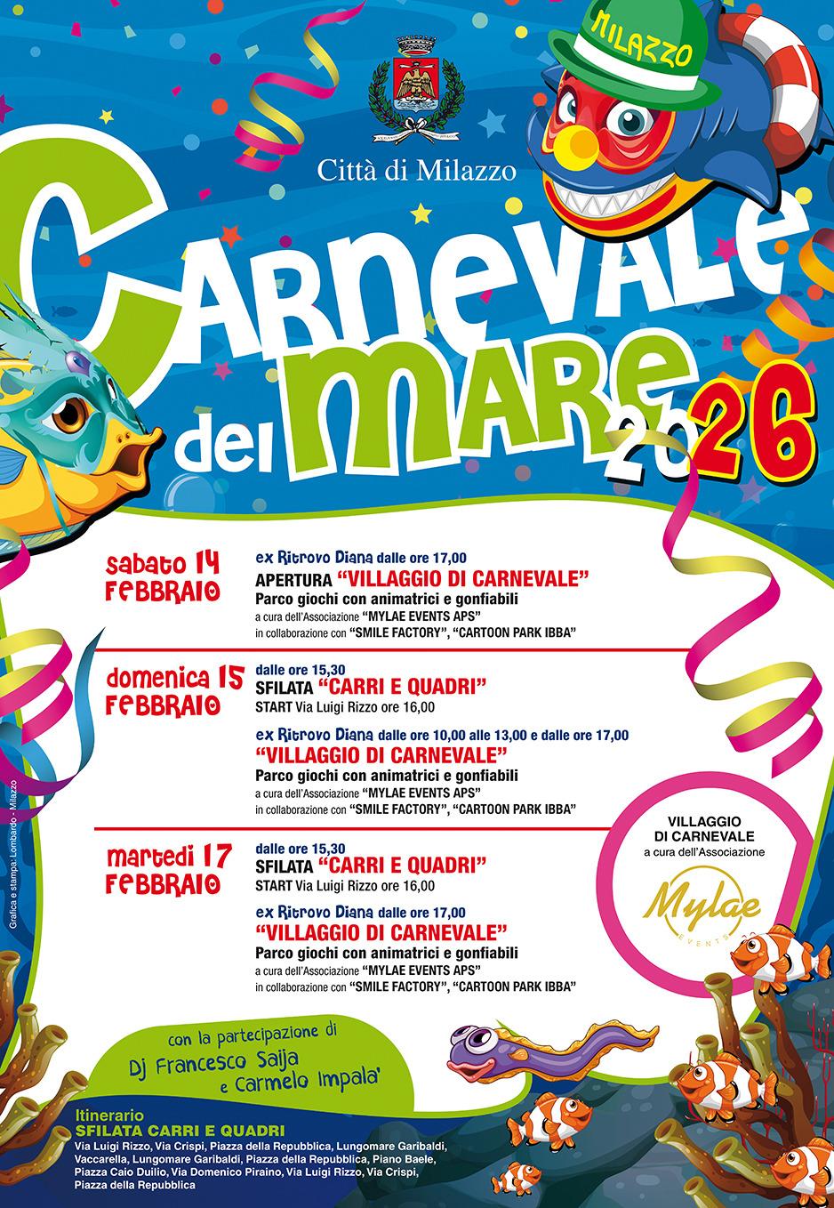 Ordinanza viabilità per la terza edizione de “Il Carnevale del Mare”. Strade chiuse nel centro città